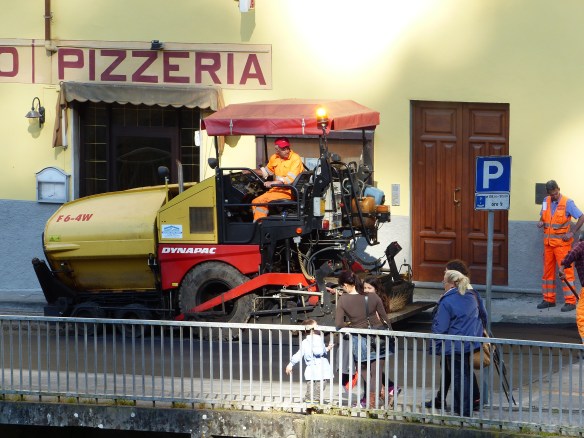 Road works for Giro Italia