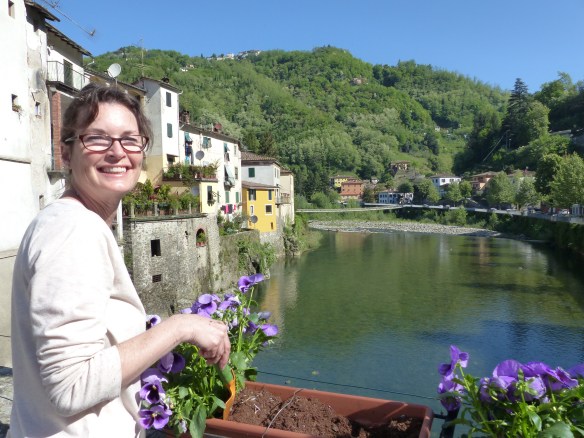 Sheila on the bridge