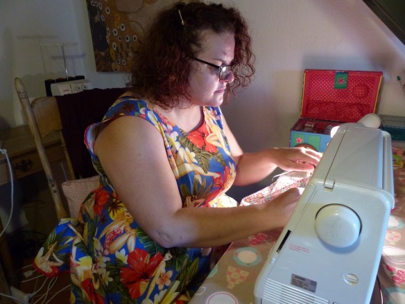 Sarah sewing
