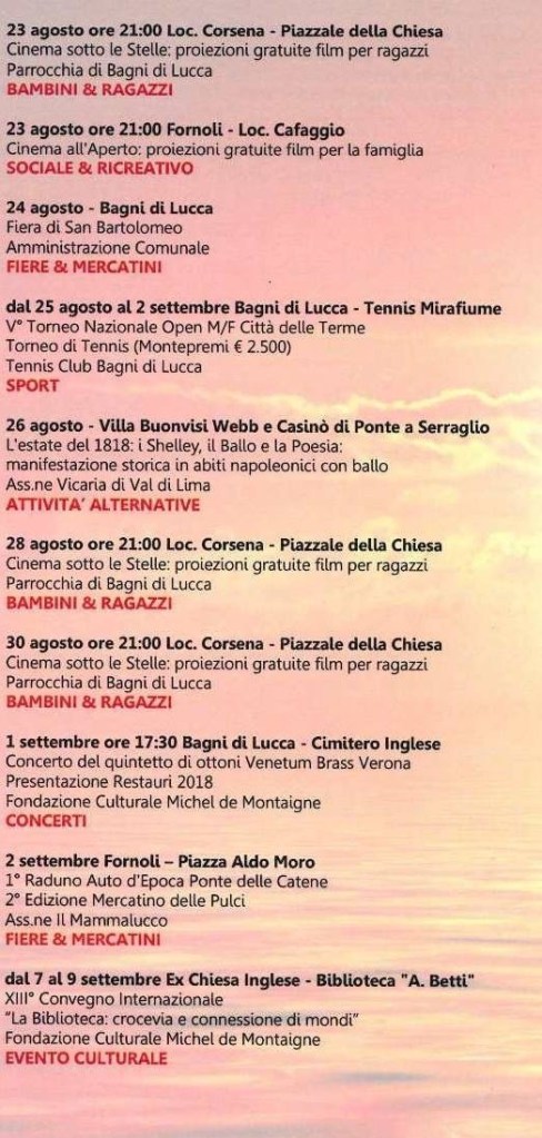 Bagni di Lucca events